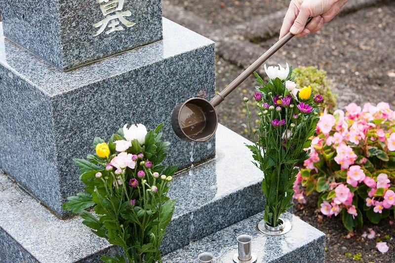 お墓掃除